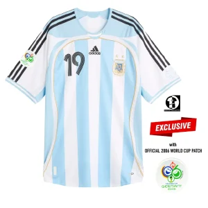 Argentina '06 World Cup Reissue Home Shirt - Messi #19