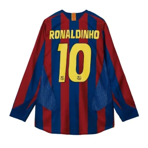 [Long Sleeve] Barcelona 2005/06 Home Shirt - Ronaldinho #10