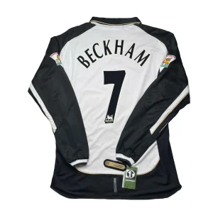 [Long Sleeve] Manchester United 2001/02 Centenary Away Shirt - Beckham #7 (BPL Full Set) (Size XL)