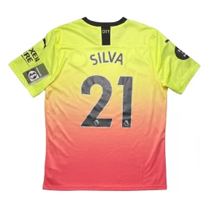 Manchester City 2019/20 3rd Shirt - Silva #21 (Black Lives Matter Full Set) (Size L)