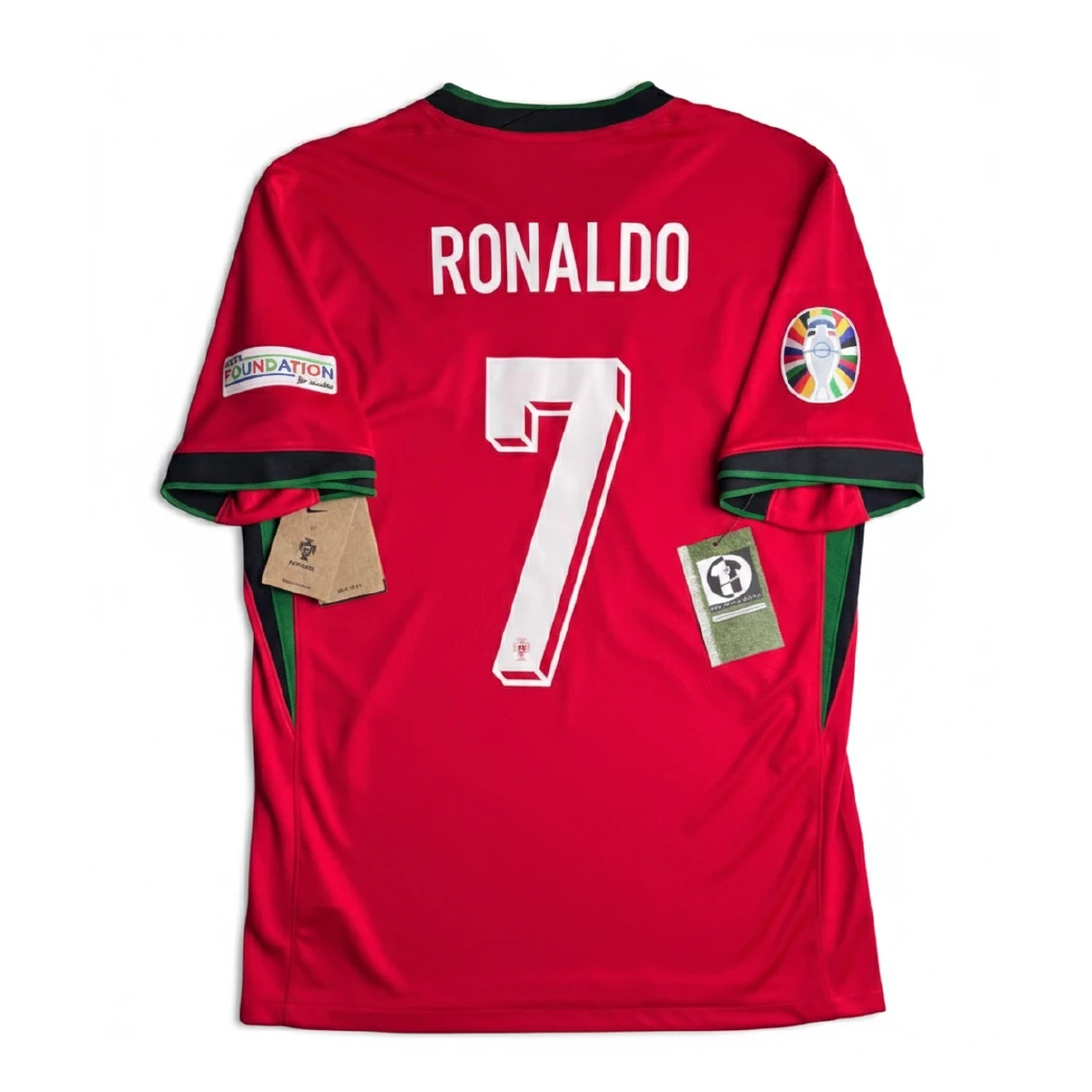 Portugal 2024 Home Shirt - Ronaldo #7 (Euro 2024 Full Set) (Size M)