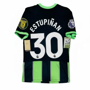 Brighton 2023/24 Away Shirt - Estupiñan #30 (EPL Full Set) (Size M)