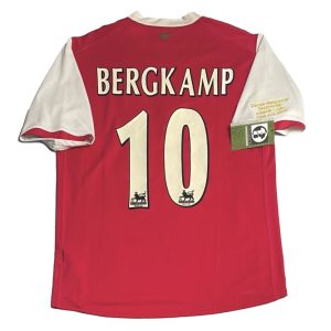 Arsenal 2006/07 Home Shirt - Bergkamp #10 Back View