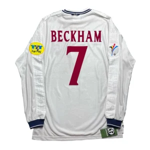 [Long Sleeve] England Euro 2000 Home Shirt Back View