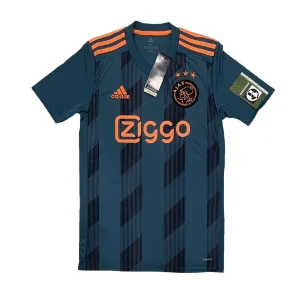 Ajax 2019-20 Away Shirt Victory Blue and Orange Front View