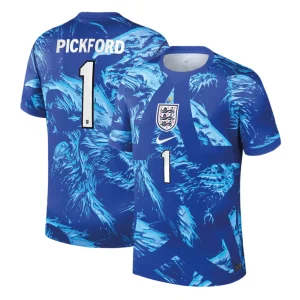 England 2026 World Cup Goalkeeper Shirt - Pickford #1 Both View