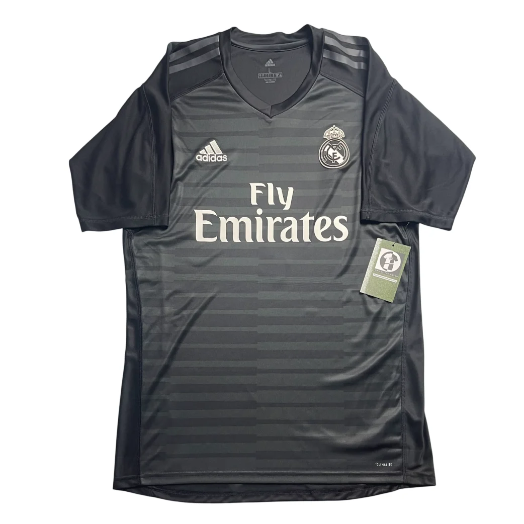 Real Madrid 2018/19 Goalkeeper Black Shirt Front View