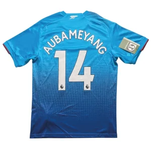 Arsenal 2017/18 Away Shirt - Aubameyang #14 Back View