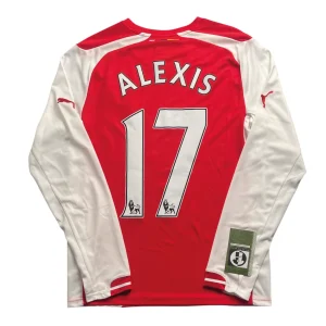 [Long Sleeve] Arsenal 2014/15 Home Shirt - Alexis #17 Back View