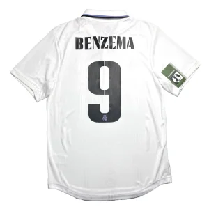 [Player Edition] Real Madrid 2022/23 Home Shirt - Benzema #9 Back View
