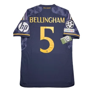 [Player Edition] Real Madrid 2023/24 Away Shirt - Bellingham #5 (UEFA CL Full Set) (Size L Asia)