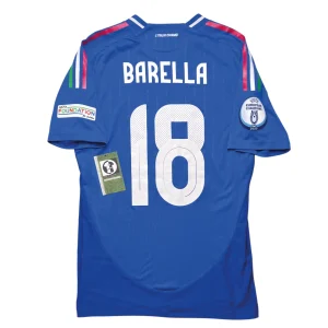 [Player Edition] Italy 2024 Home Shirt - Barella #18 Back View