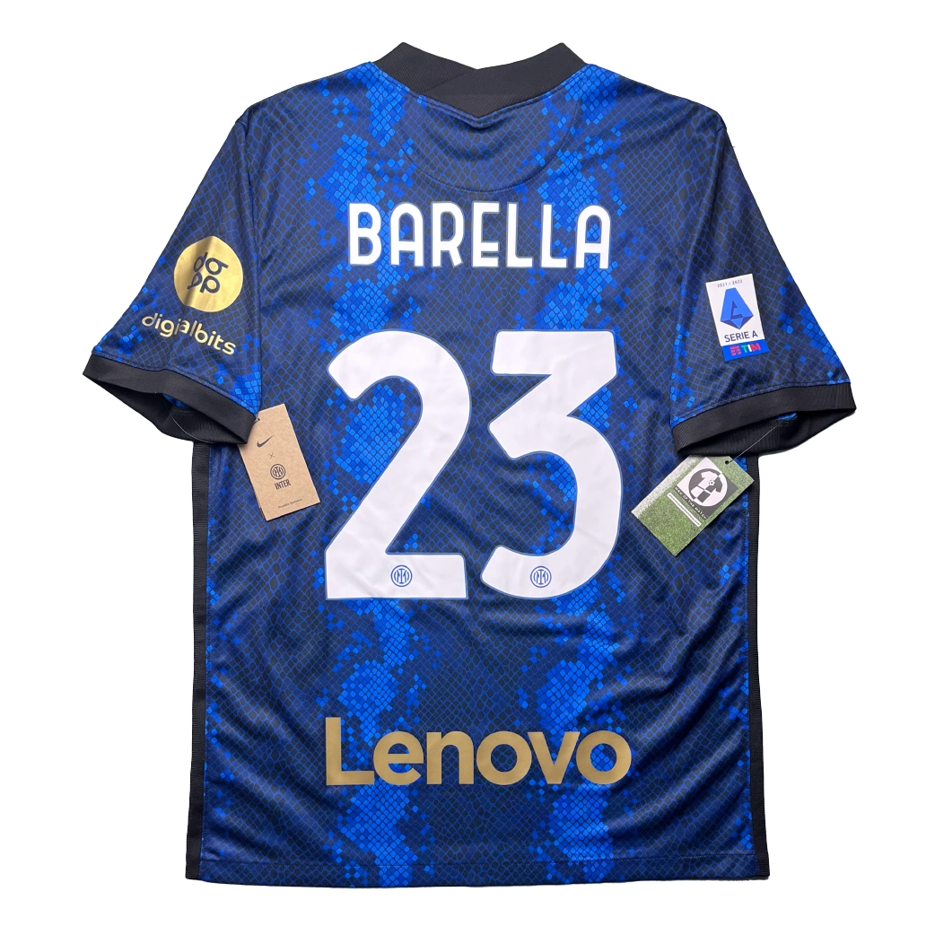 Inter Milan 2021/22 Home Shirt - Barella #23 Back View