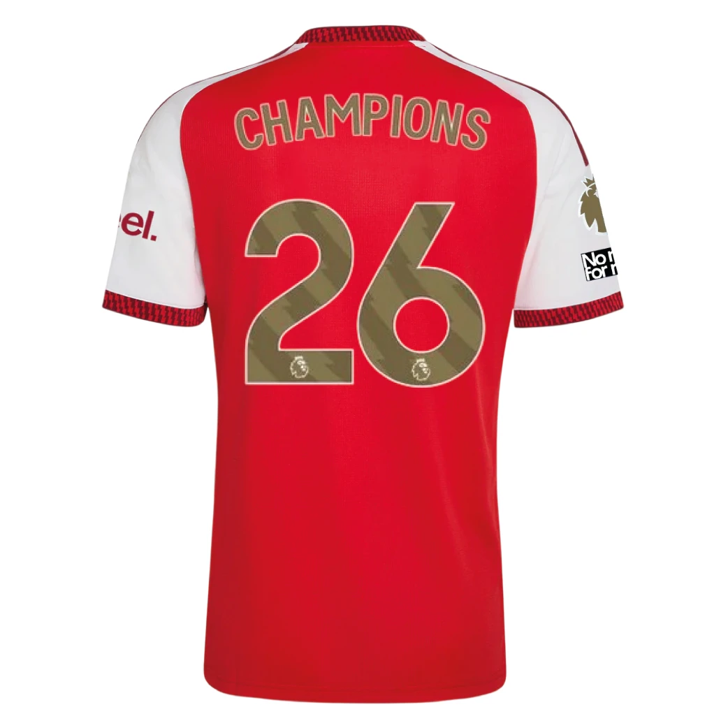 Arsenal 2026/27 Champions 26 Home Shirt Back View