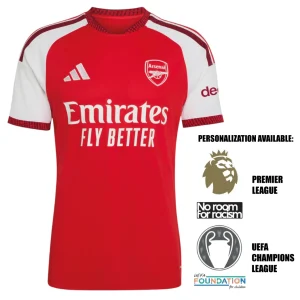 Arsenal 2026/27 Home Shirt Front View + options