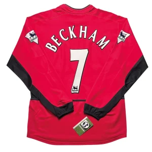 [Long Sleeve] Manchester United 2002/03 Home Shirt - Beckham #7 Back View