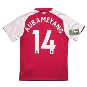 Arsenal 2017/18 Home Shirt - Aubameyang #14 Back View