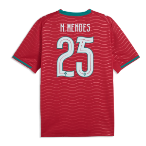 Portugal 2026 Home Shirt - N.Mendes #25
