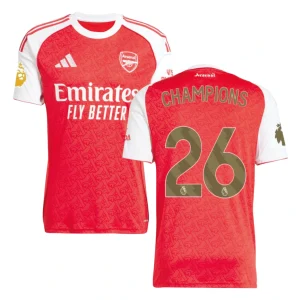 Arsenal 2025/26 Champions 26 Home Shirt Both View