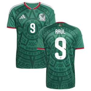 Mexico 2026 World Cup Home Shirt - Raul #9 Both View