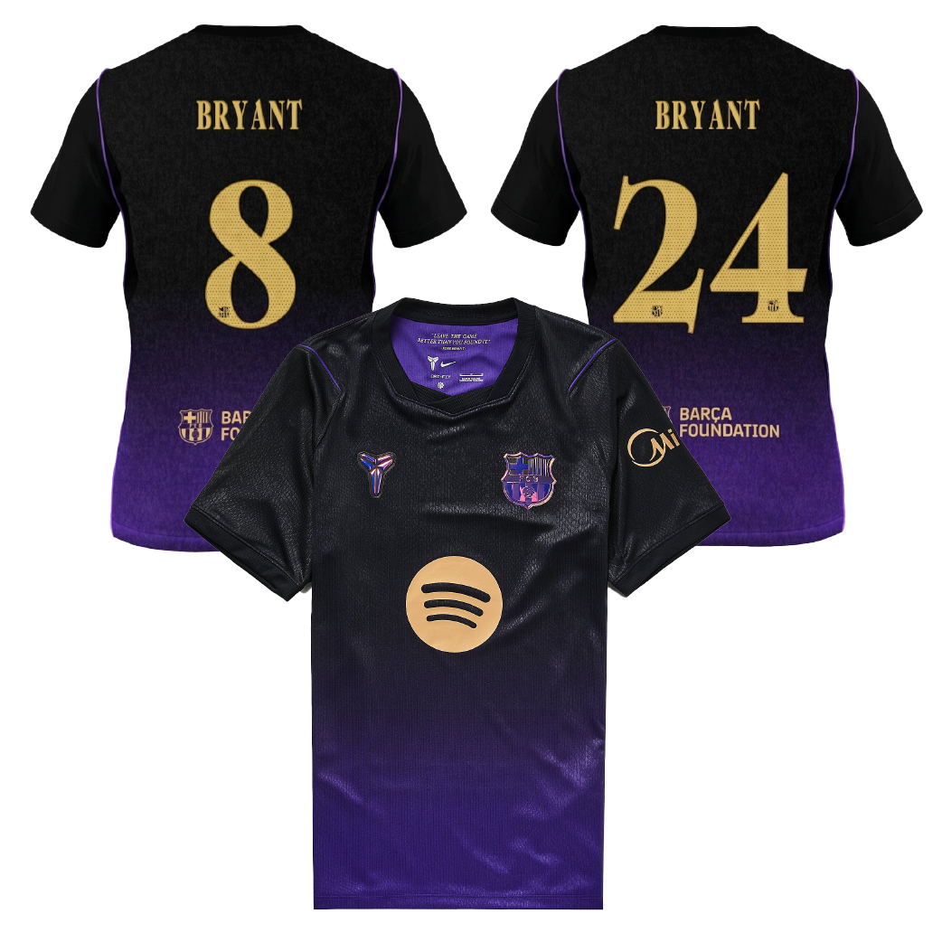 Barcelona x Kobe 2026/27 Away Shirt Number View