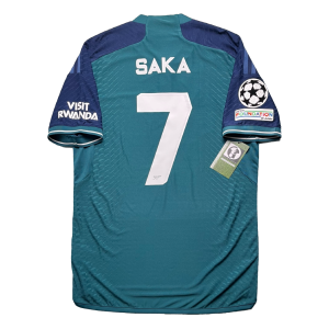 [Player Edition] Arsenal 2023/24 3rd Shirt - Saka #7 (UEFA CL Full Set) (Size L Asia)