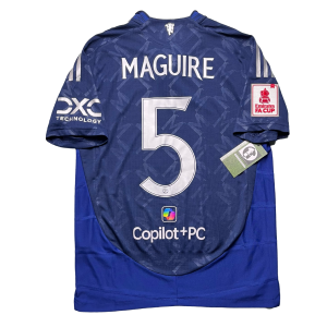 [Player Edition] Manchester United 2024/25 Away Shirt - Maguire #5 (FA Cup Full Set) (Size L Asia)