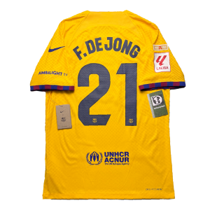 [Player Edition] Barcelona 2023/24 4th Shirt - F.De Jong #21 (La Liga Full Set) (Size M)