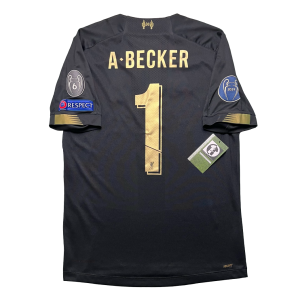 Liverpool 2019/20 Home Goalkeeper Shirt - A.Becker #1 (UEFA CL) (Size M US)
