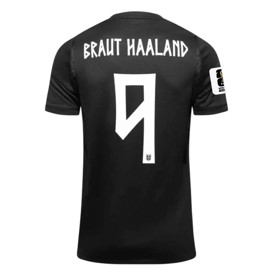 Norway 2026 World Cup Away Shirt - Braut Haaland #9 Back View