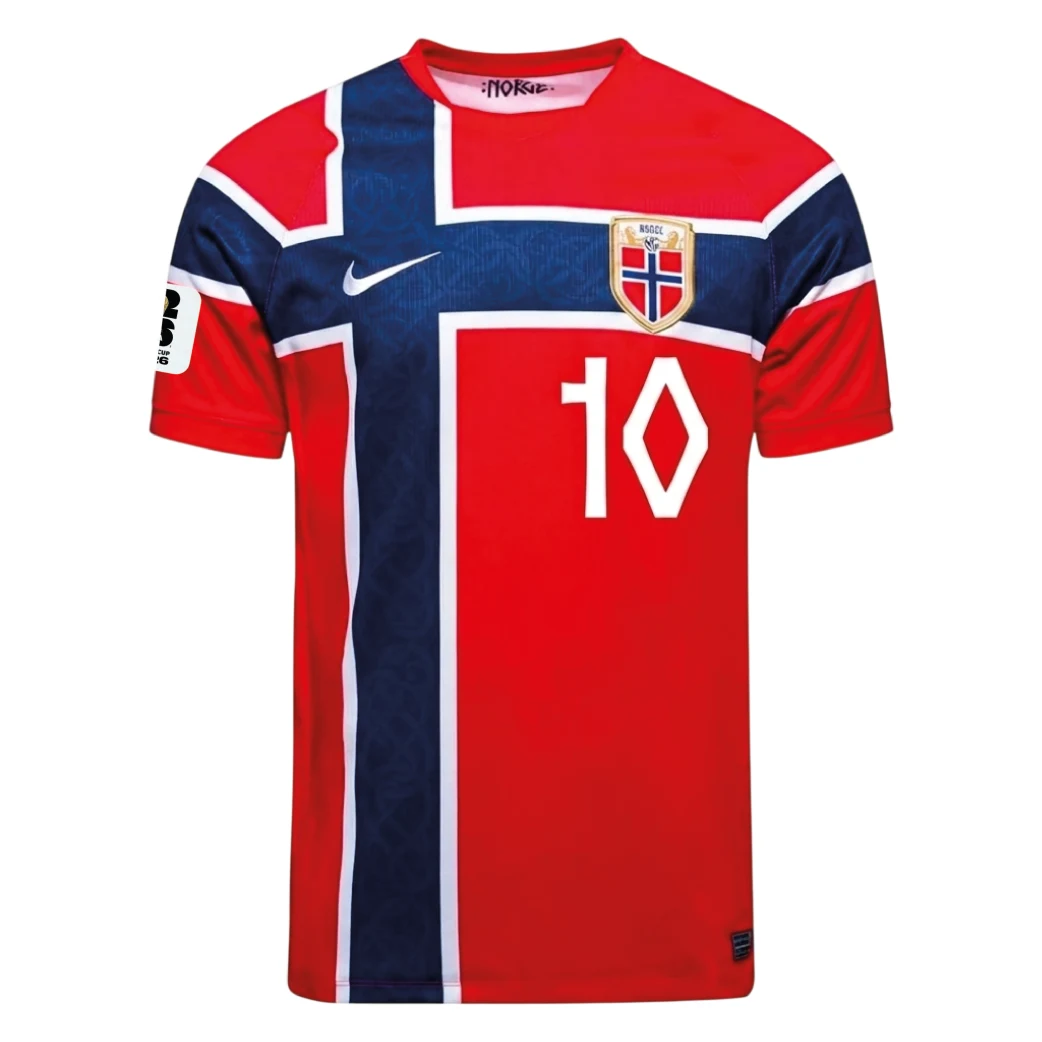 Norway 2026 World Cup Home Shirt - Ødegaard #10 Front View