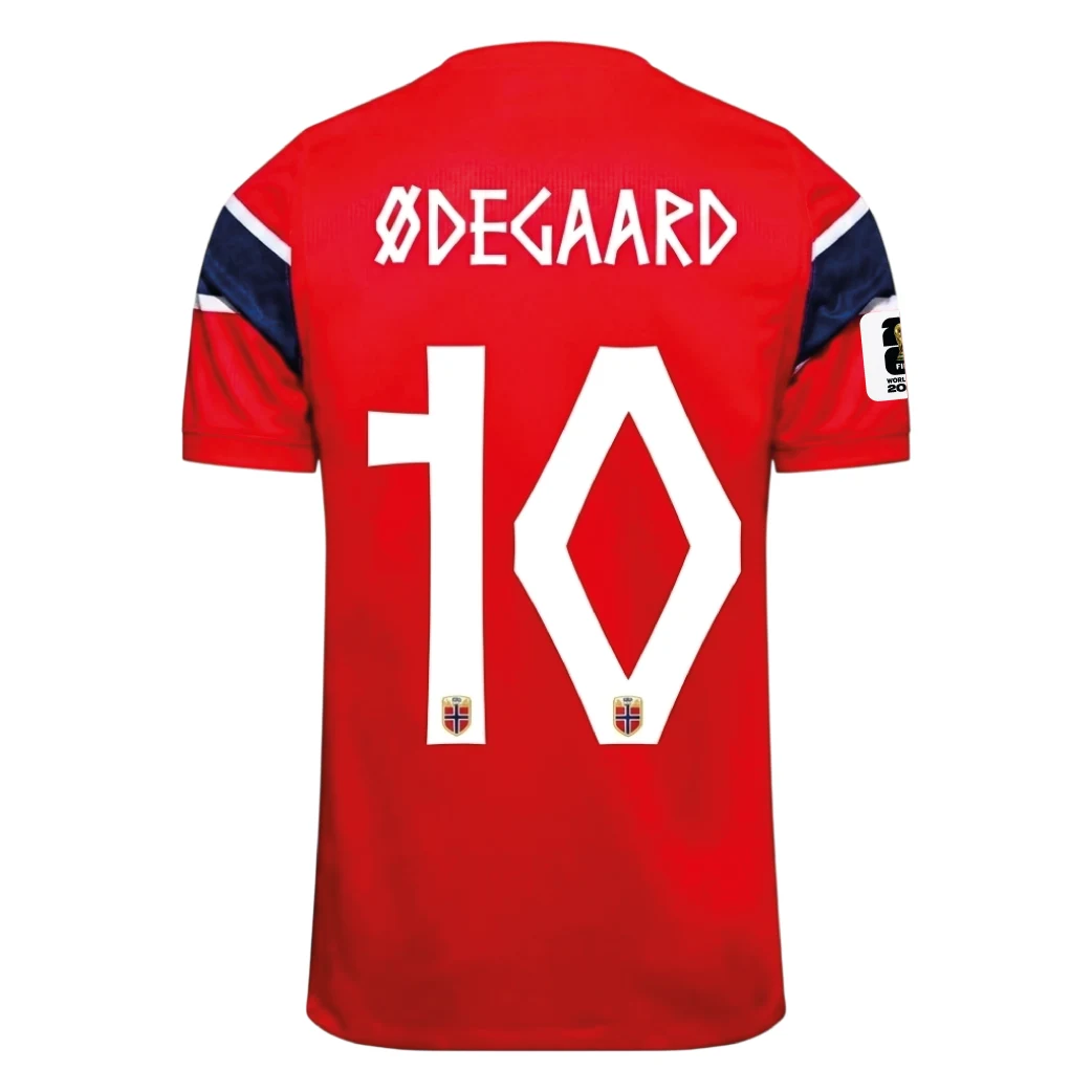 Norway 2026 World Cup Home Shirt - Ødegaard #10 Back View