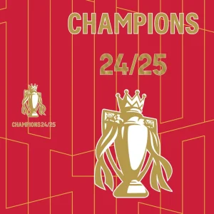 Liverpool Champions 24/25 Trophy Official Printing Set Lay View