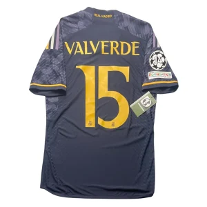 [Player Edition] Real Madrid 2023/24 Away Shirt - Valverde #15 Back View
