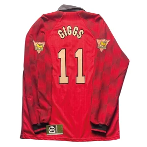[Long Sleeve] Manchester United 1996/98 Home Shirt - Giggs #11 Back View