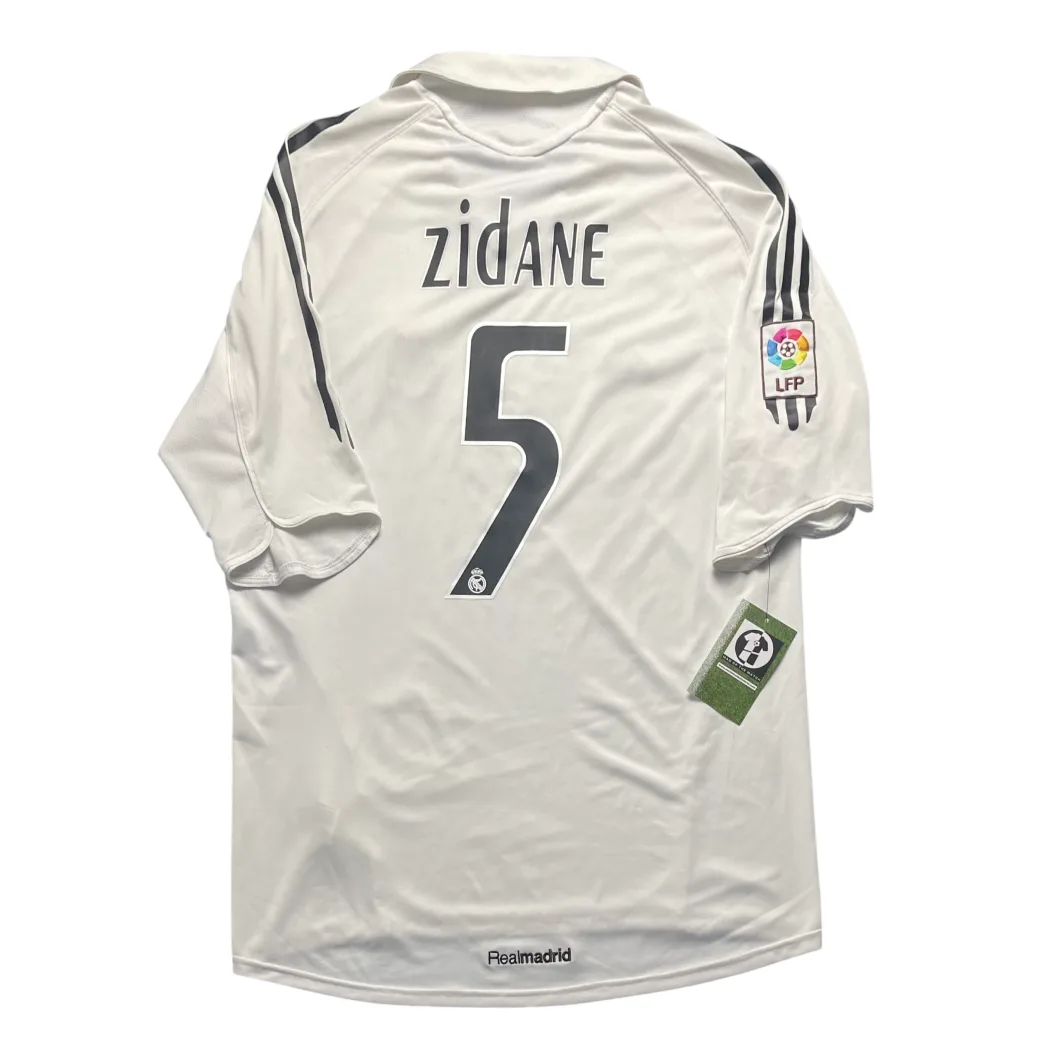 Real Madrid 2005/06 Home Shirt - Zidane #5 Back View