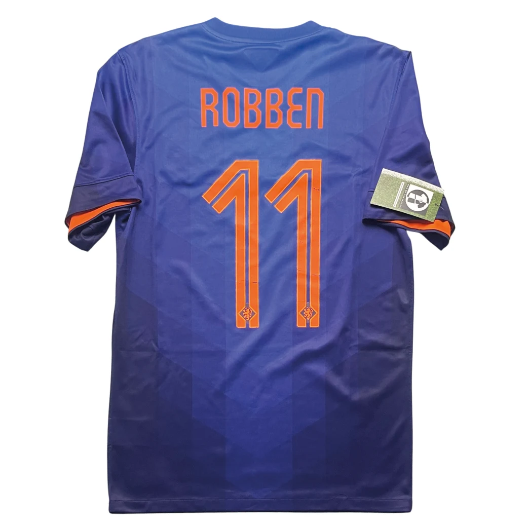 Netherlands 2014 Away Shirt - Robben #11 Back View
