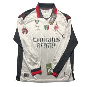 [Limited Edition] [Long Sleeve] AC Milan x Slam Jam 2025/26 4th Sliver Shirt Front View