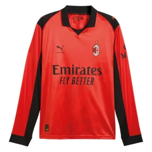 [Long Sleeve] AC Milan x Slam Jam 2025/26 4th Red Shirt Front View