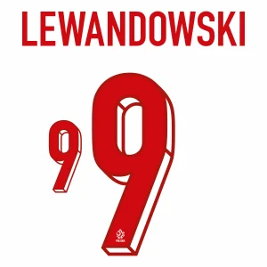 Poland 2026 Home Official Printing - Lewandowski #9 Lay View