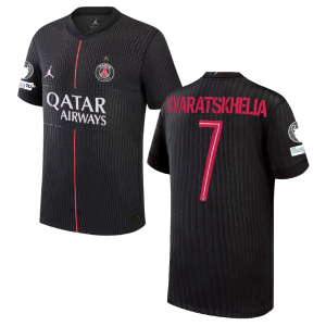 [Player Edition] PSG x Jordan 2025/26 4th Shirt - Kvaratskhelia #7 (UEFA CL v. Tottenham Full Set)