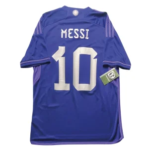 Argentina 2022 Away Shirt - Messi #10 Back View