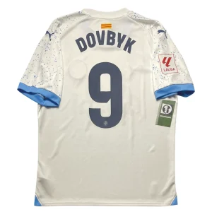 Girona 2023/24 Away Shirt - Dovbyk #9 Back View