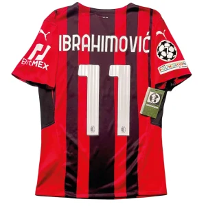 [Player Edition] AC Milan 2021/22 Home Shirt - Ibrahimovic #11 Back View