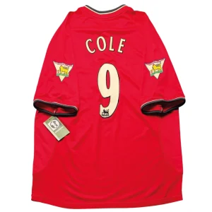 Manchester United 2000/02 Home Shirt - Cole #9 Back View