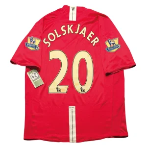 Manchester United 2007/08 Home Shirt - Solskjaer #20 Back View