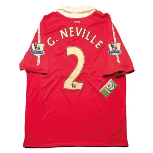 Manchester United 2010/11 Home Shirt - G. Neville #2 Back View