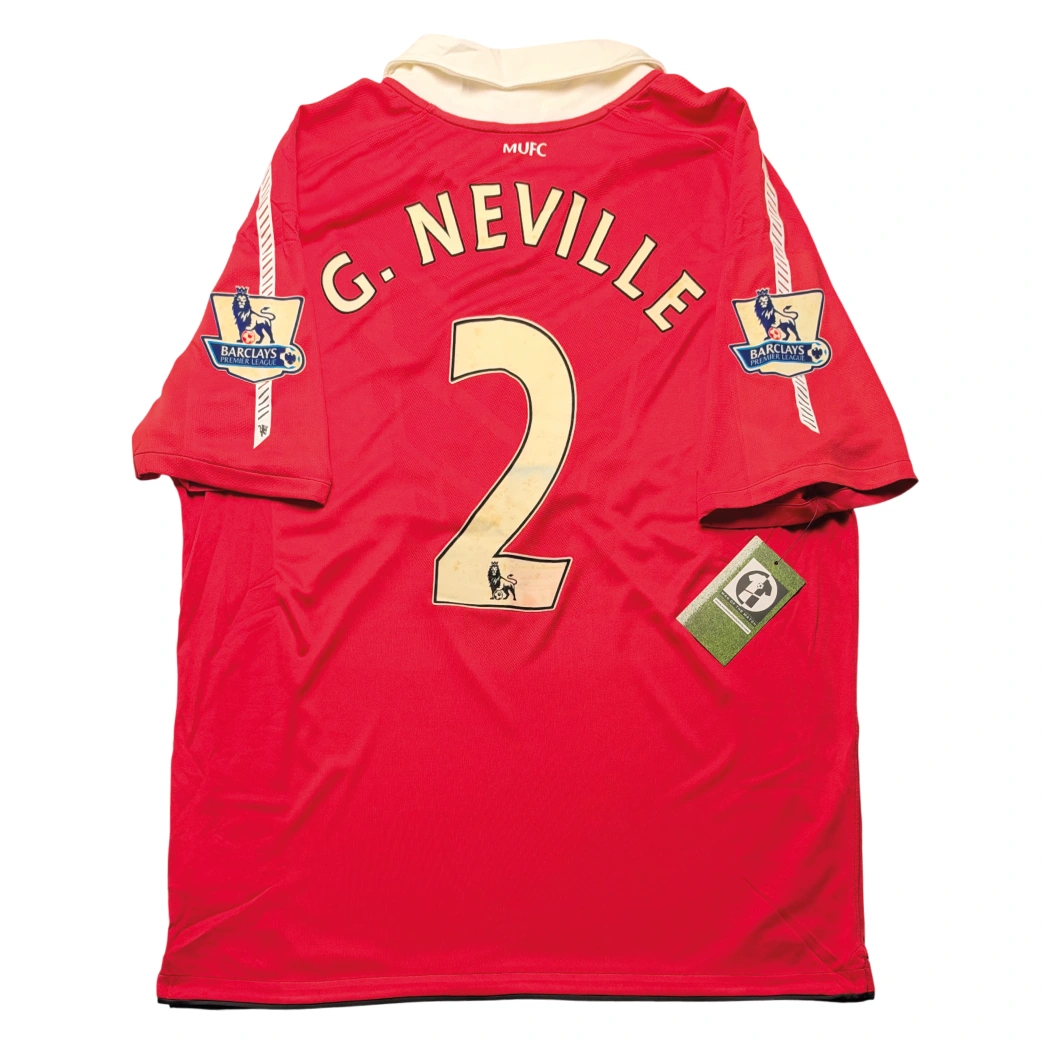 Manchester United 2010/11 Home Shirt - G. Neville #2 Back View